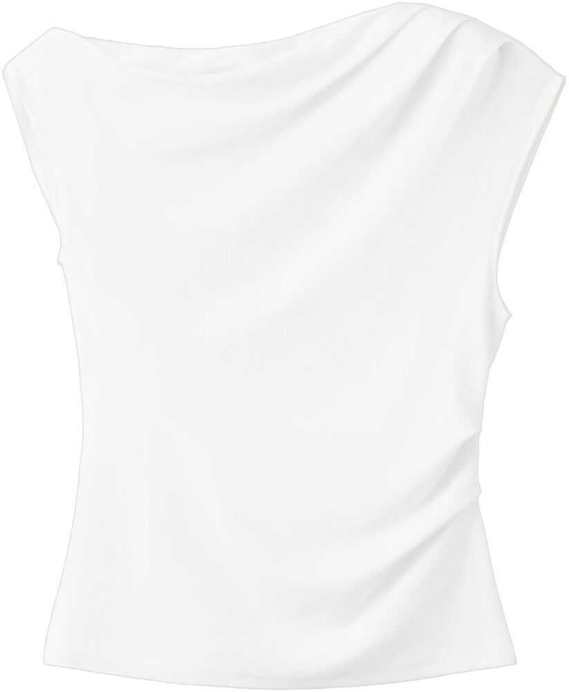 Asymmetric ruched top