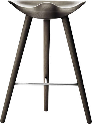 ML 42, counter stool, brown oiled oak / stainless steel