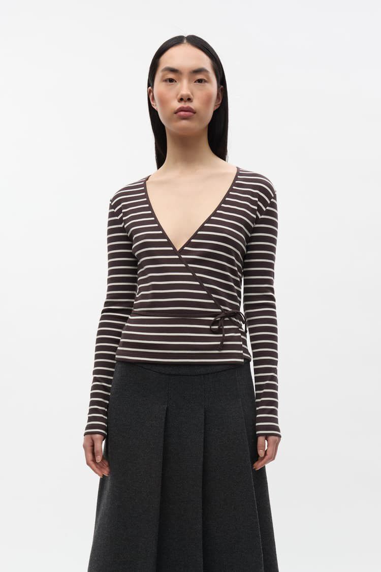 ENALLY LS V-N TEE ST 7262