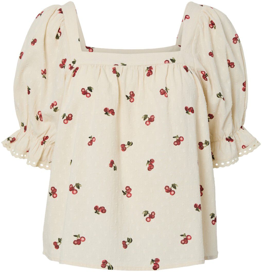 PCTHEA 3/4 SQUARE NECK TOP WVN D2D