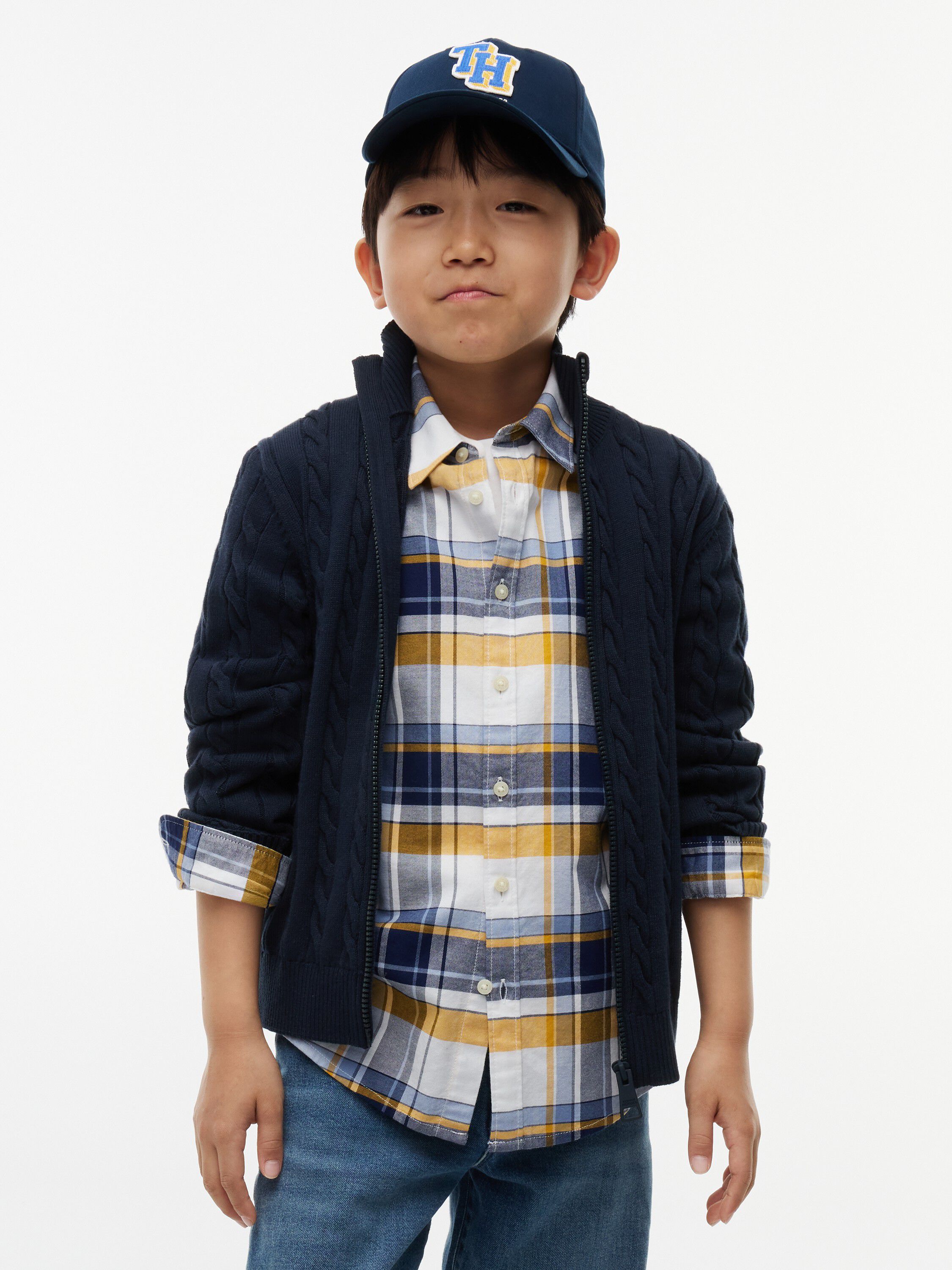 Cable Knit Zip-Thru Jumper