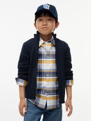 Cable Knit Zip-Thru Jumper