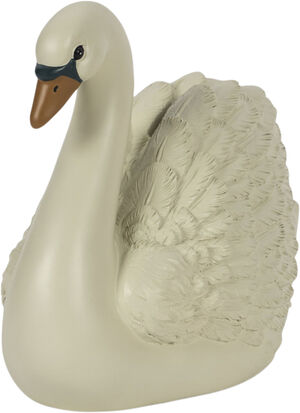 POLYRESIN MONEY BANK SWAN