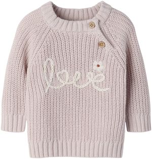 NBFEMLEN EMB LS KNIT LIL