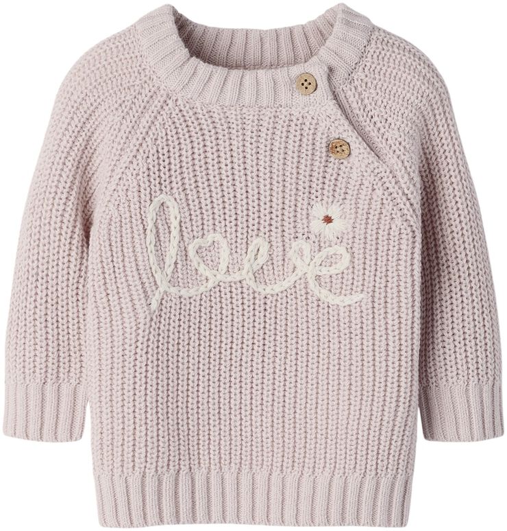 NBFEMLEN EMB LS KNIT LIL