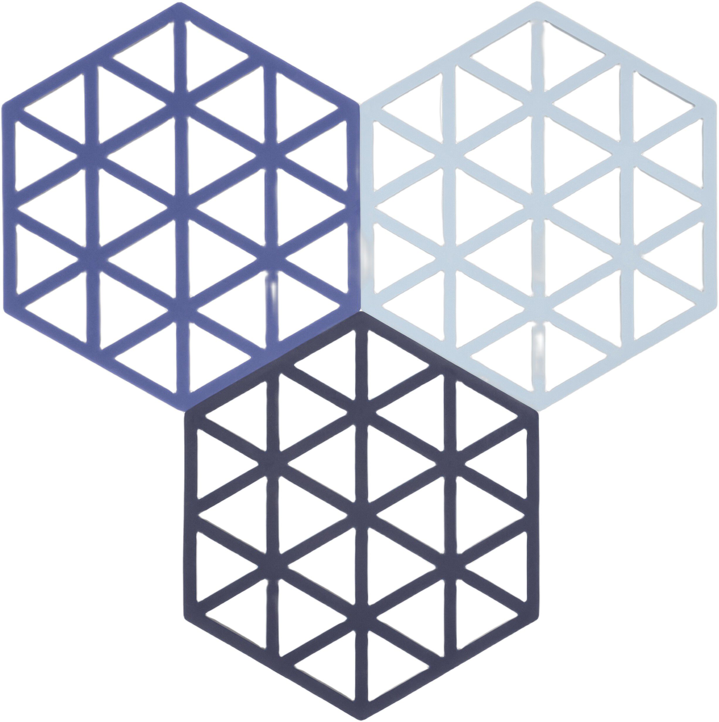 Grytunderl&auml;gg Triangles 3 st Midnight/Indigo/Blue