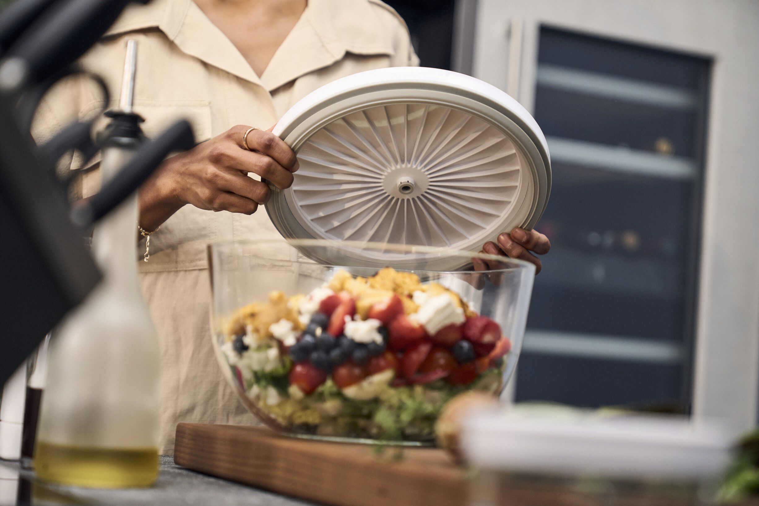 Fresh & Save BOWLS Vakuumsk&aring;l L / 26 cm, Glas, Transparent