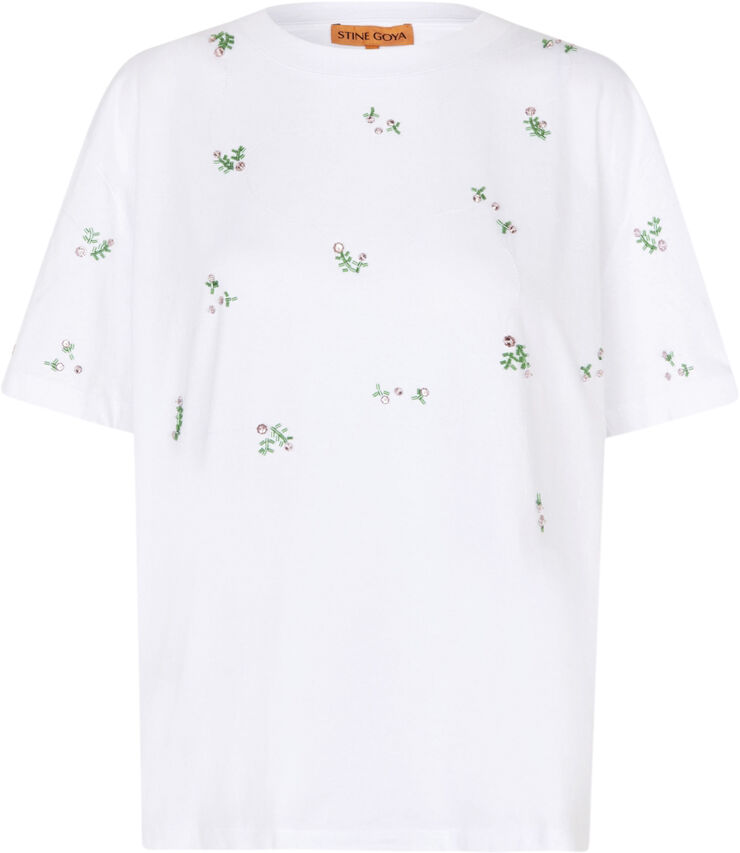 2366 Beaded Jersey, Oversize Short Sleeve T-Shirt