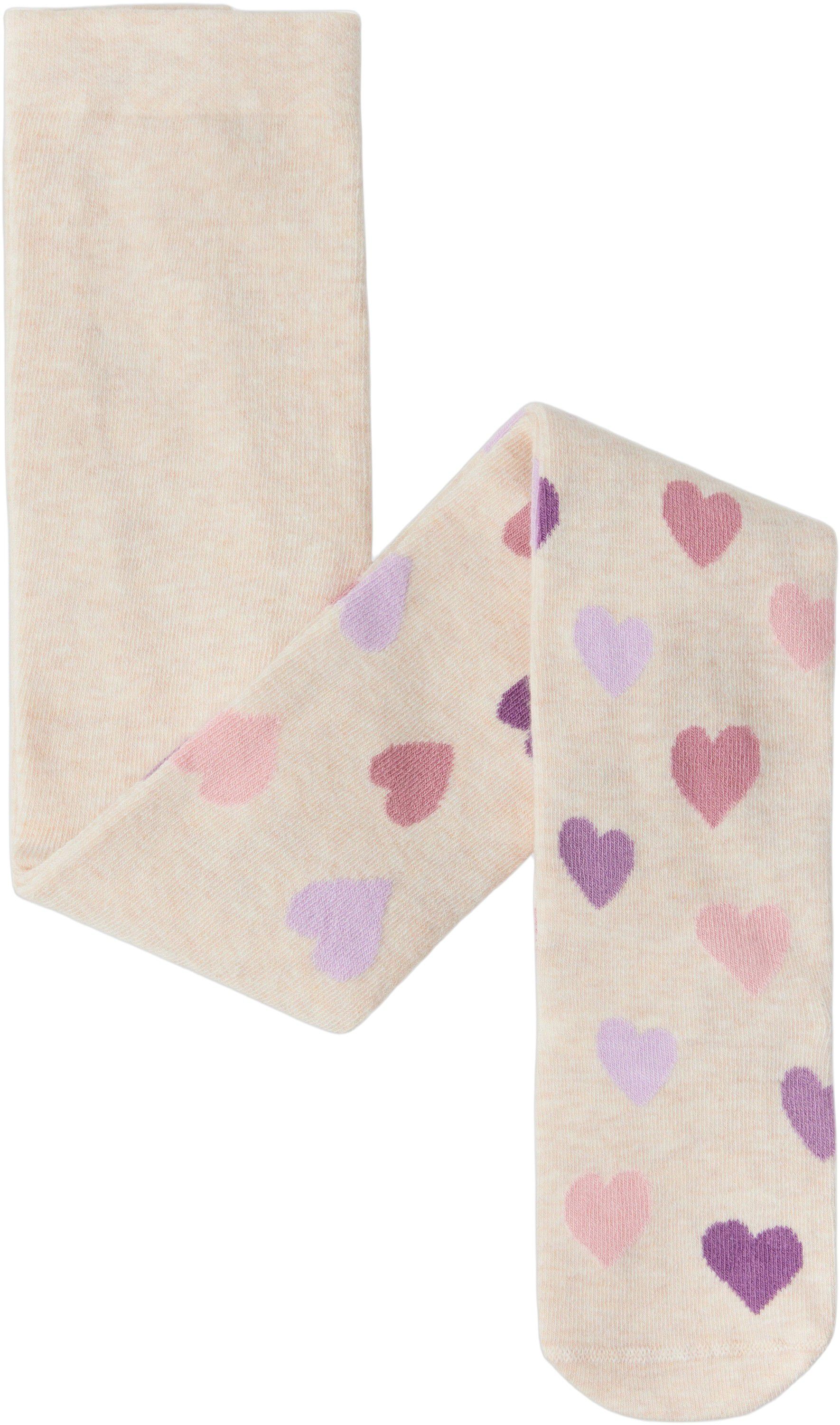 Fine-knit tights in cotton blend wi