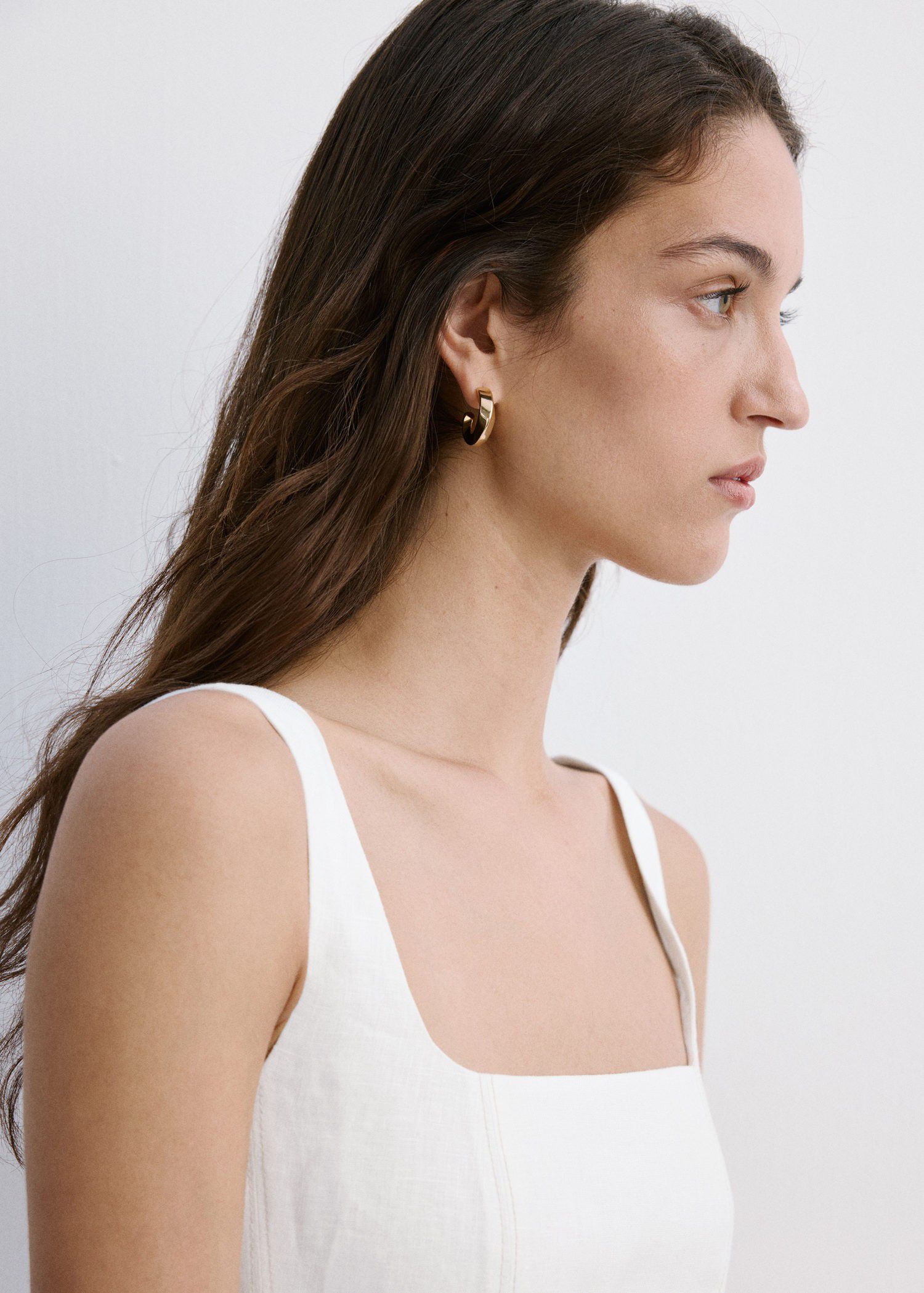 A-line linen dress