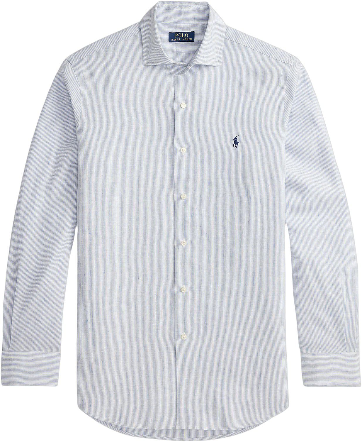 Custom Fit Striped Linen-Blend Shirt