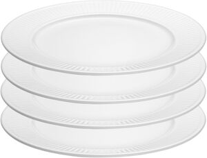 Tallrik flat Plissé 28 cm 4 st Vit