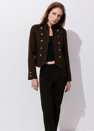Straight-cut crop trousers