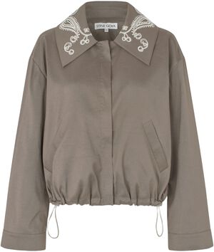 2492 Embroidered Canvas, Blouson Eyelet Bomber