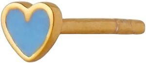 Petit Love Heart Blå Ørering - Forgyldt
