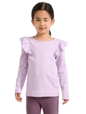 Long-sleeved top in ribbed cotton j