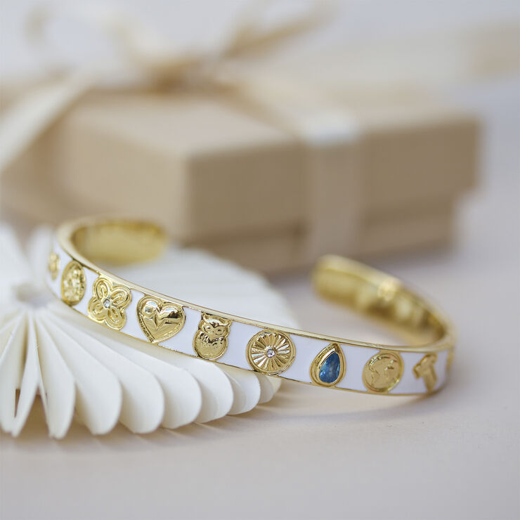 Global Goals Bangle - White