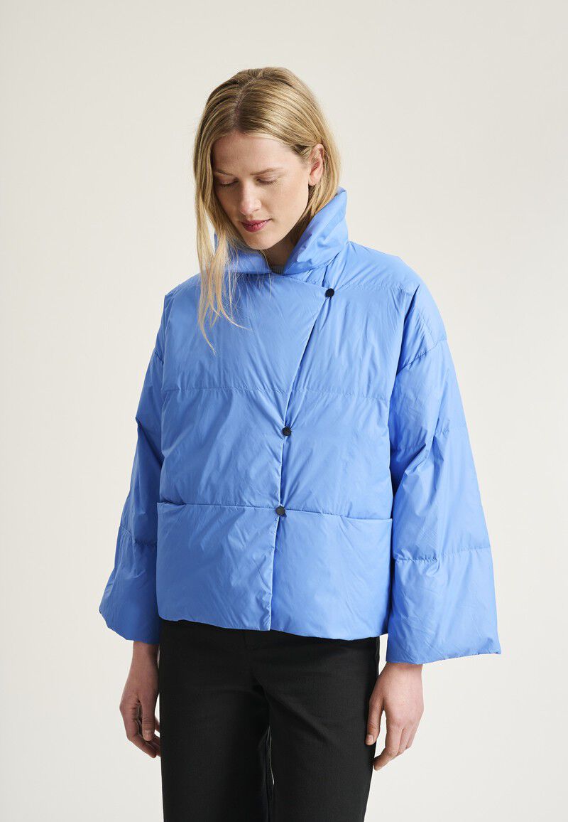 Feather down jakke med revers