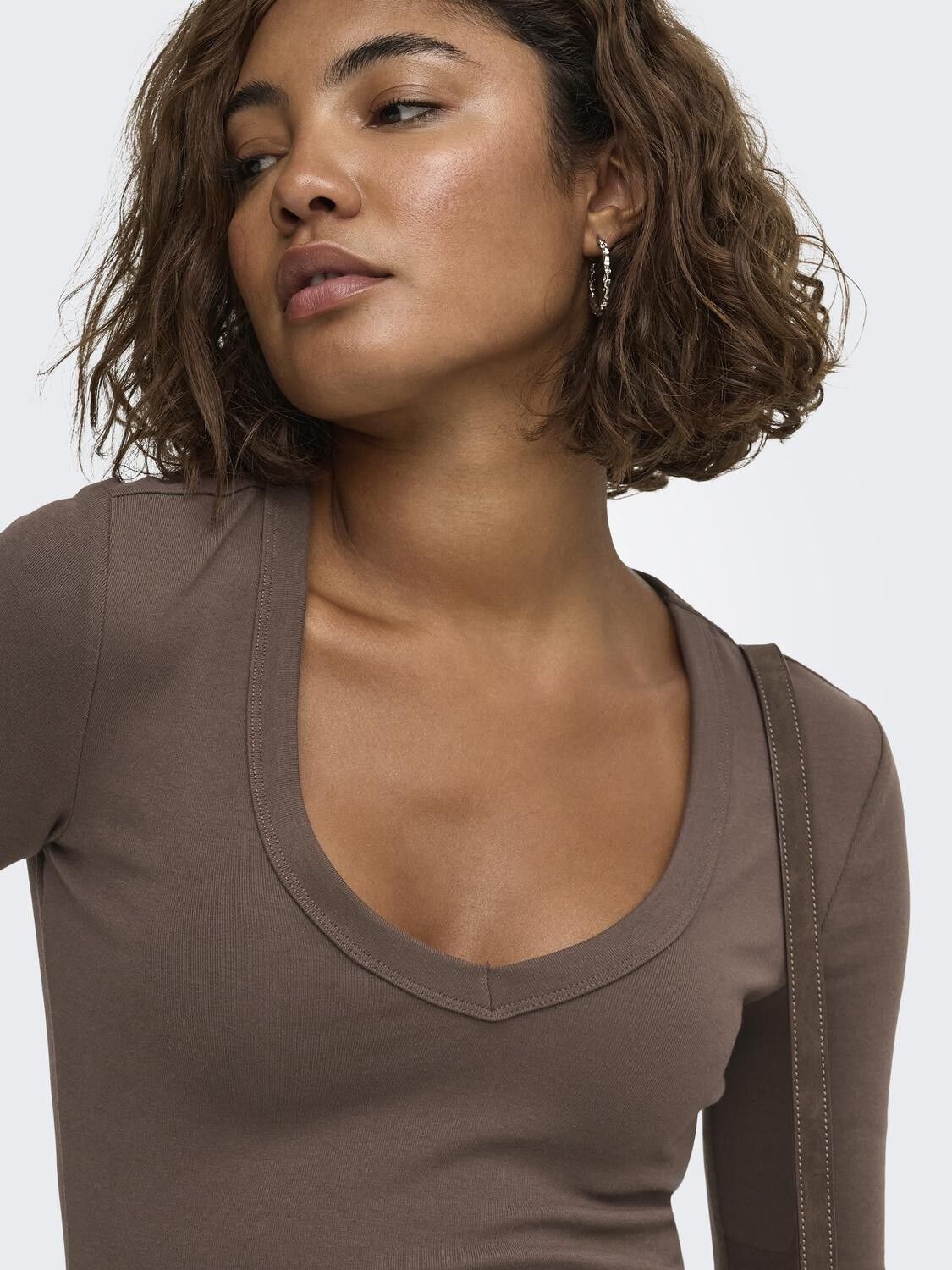 Onlriley L/S V Neck Top Cs Jrs