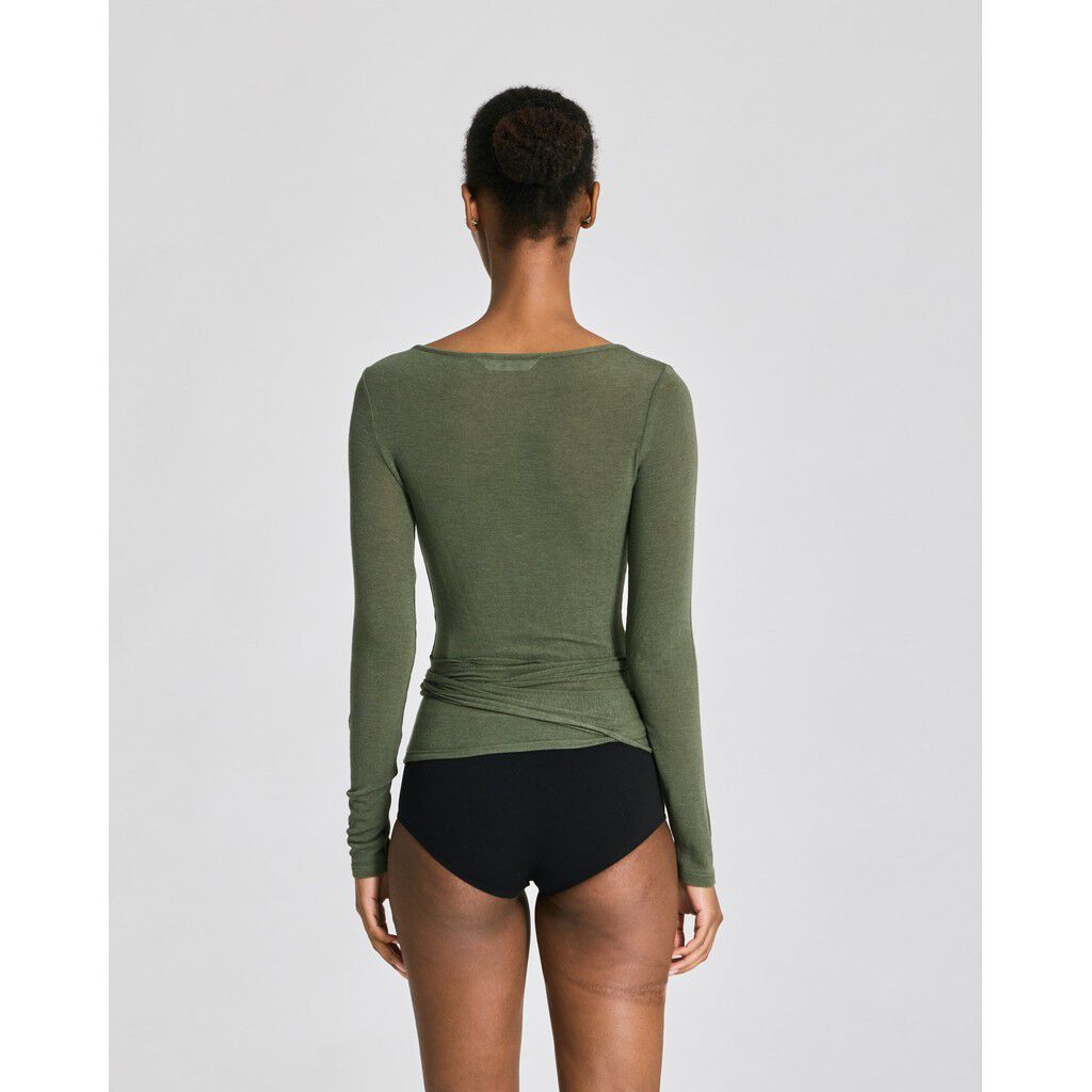 Anne Wrap L/S Wool Top