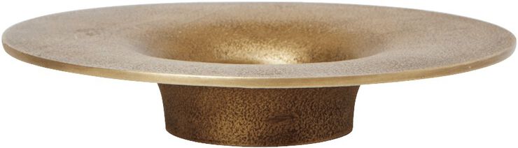 Soothe Block Candle Holder - Brass Finish