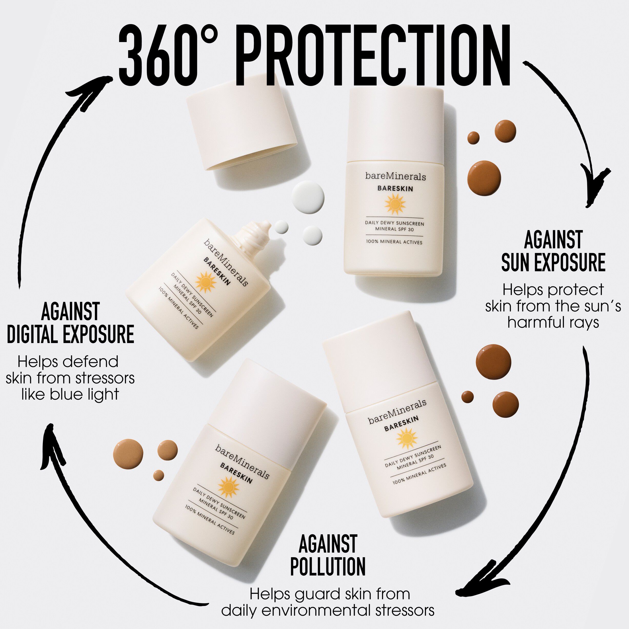 BARESKIN Daily Dewy Sunscreen Mineral SPF 30