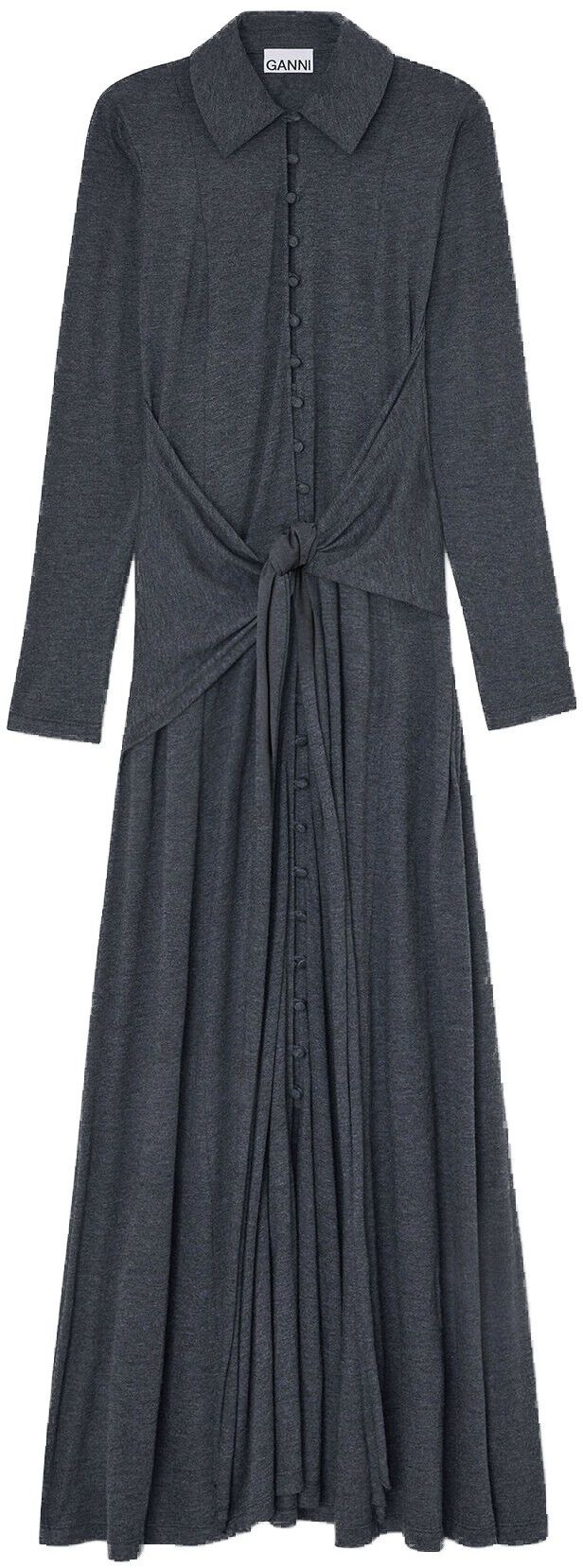 Modal Jersey Long Sleeve Maxi Tie D