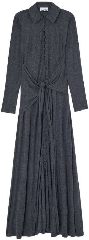 Modal Jersey Long Sleeve Maxi Tie D