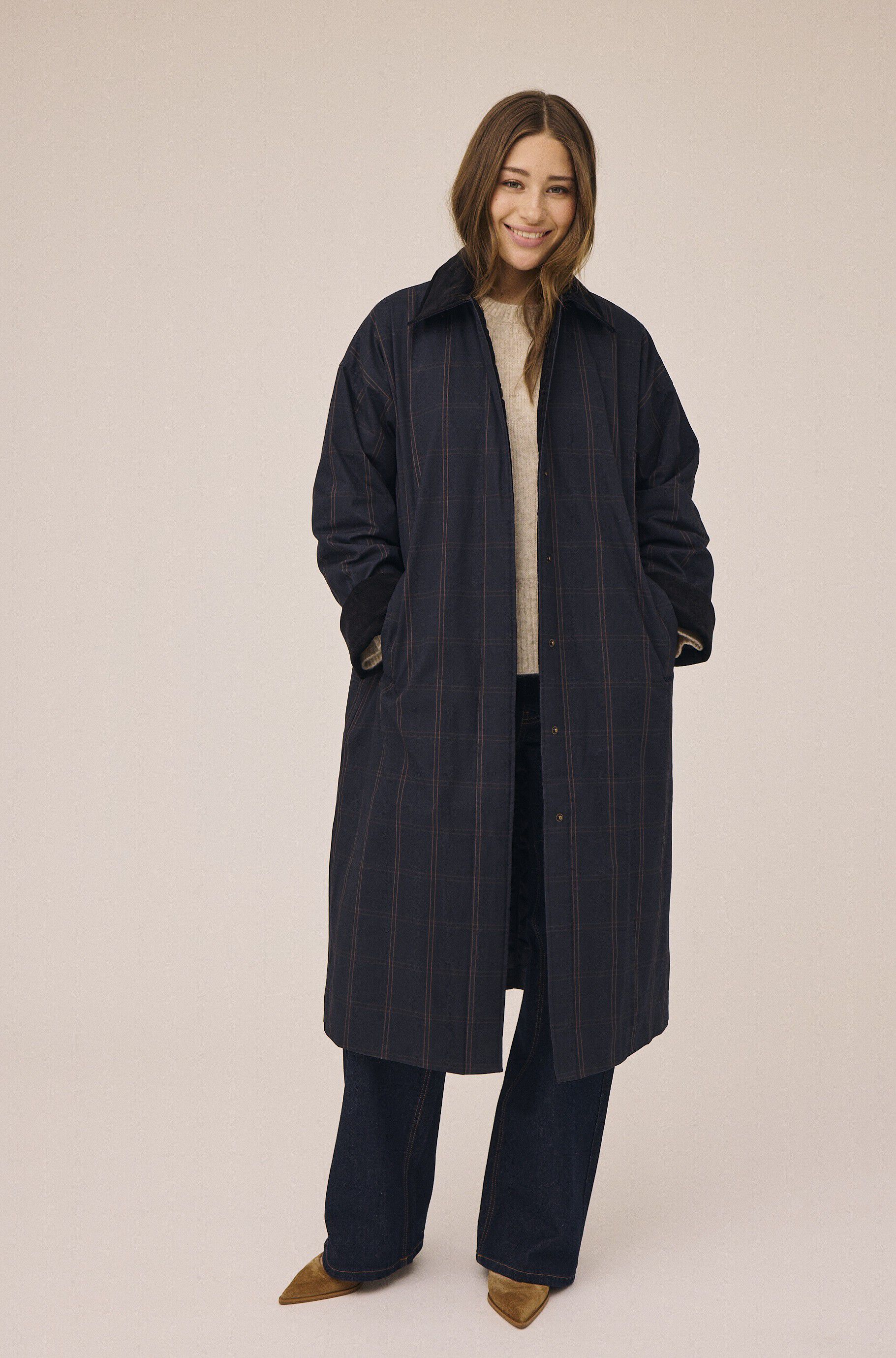 Emmy 1 coat with corduroy detail - GRS