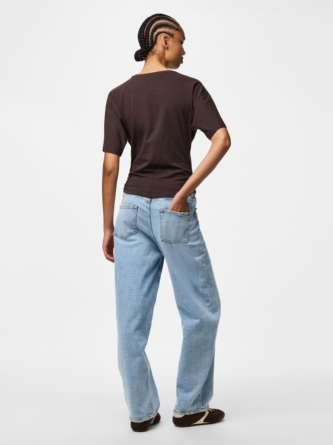 Pcalli Ss O-Neck Top Jrs Dm