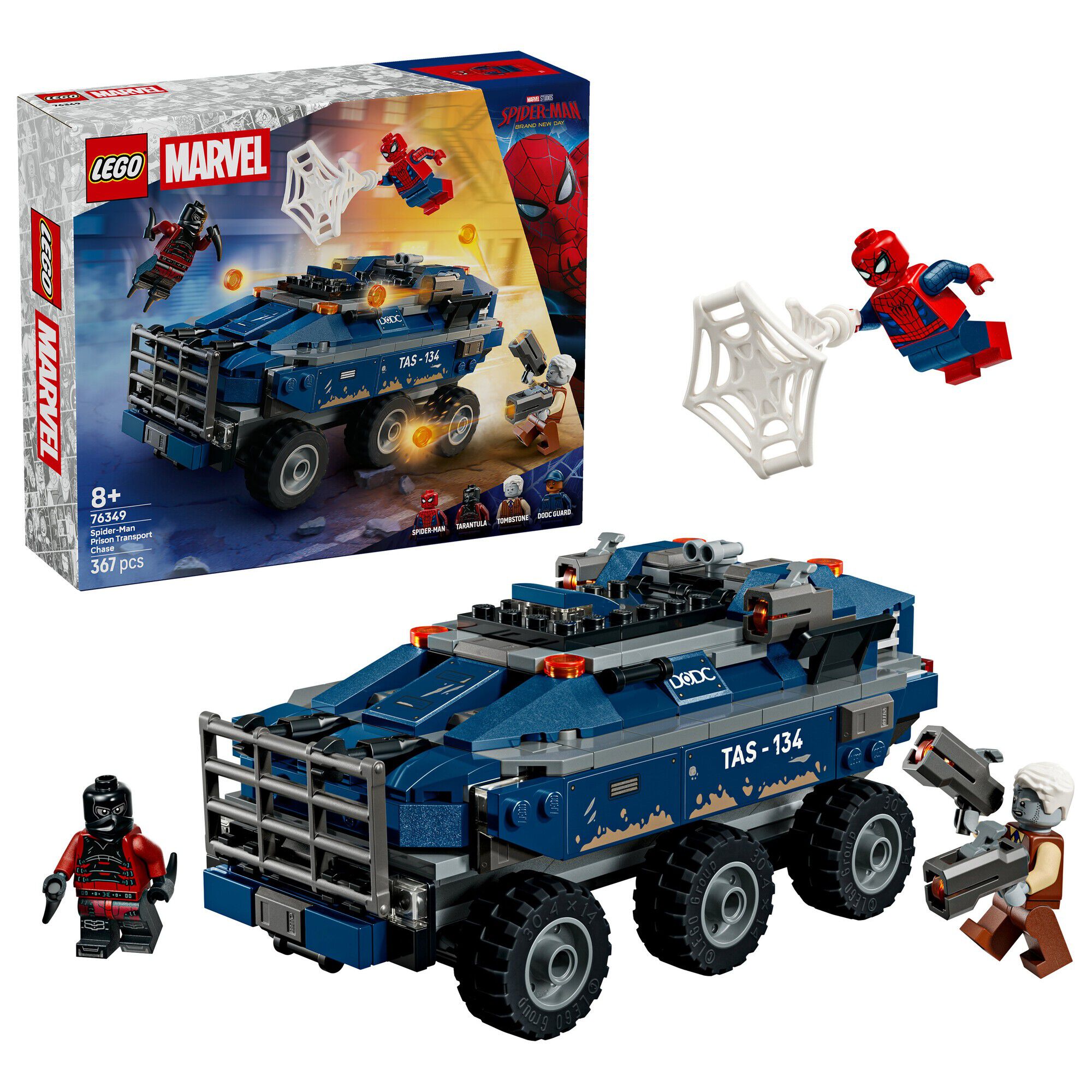 Spider-Mans f&aelig;ngselstransport-jagt 76349