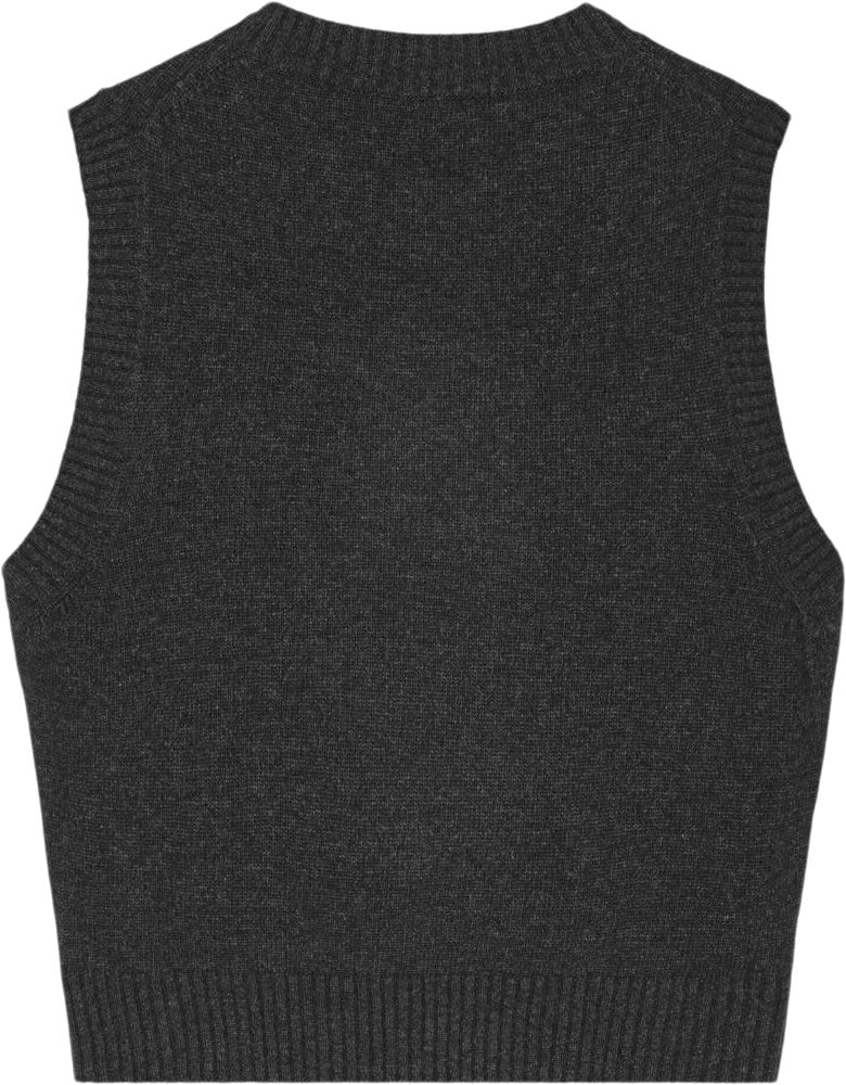 Graphic Wool Mix Bow Vest