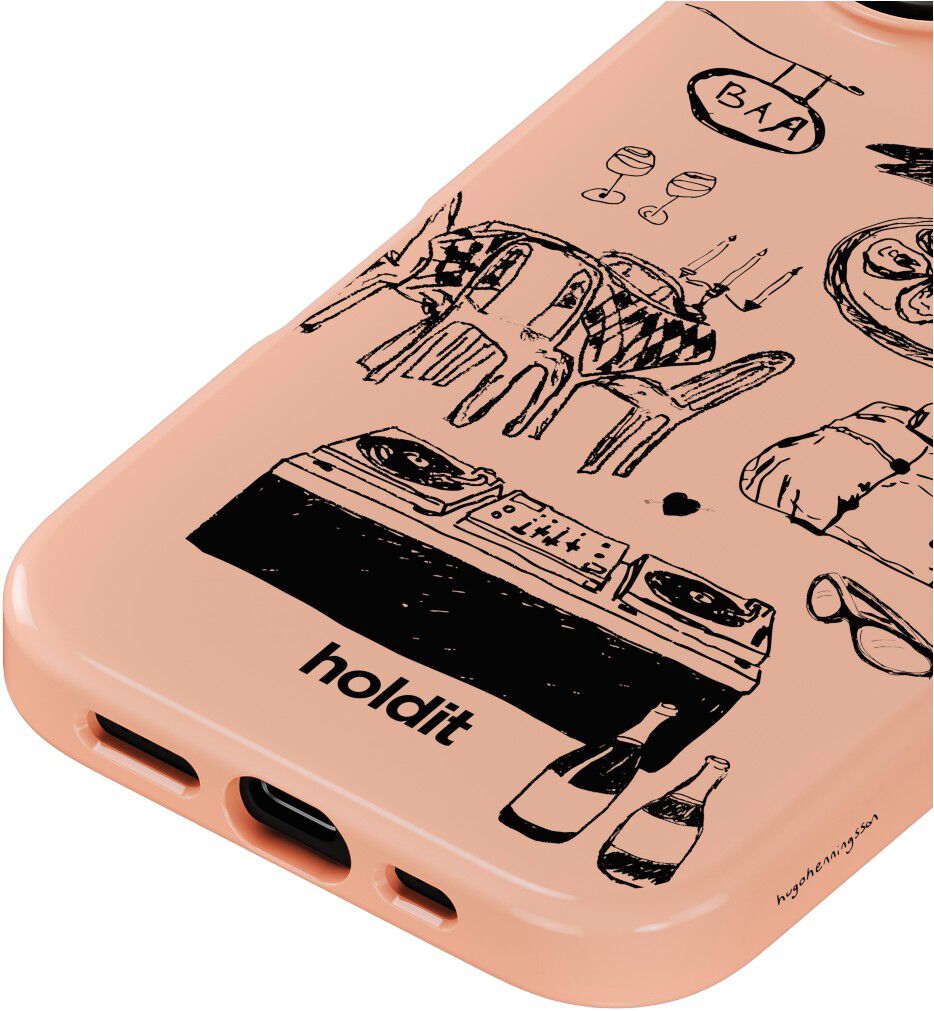 Graphic Print Case MagSafe iPhone 16e/15/14/13 Bare Pink