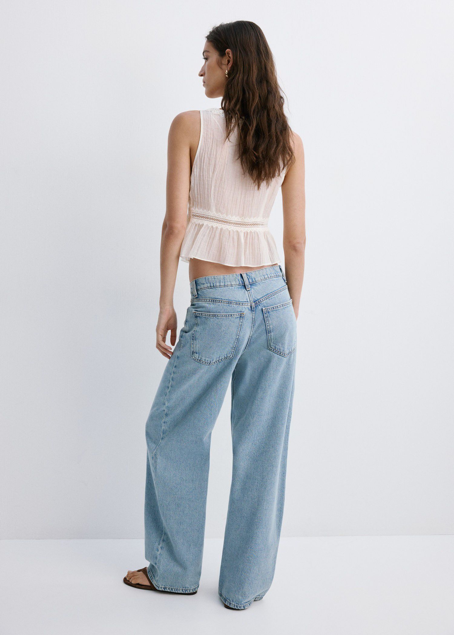 Lyocell top with contrasting trim