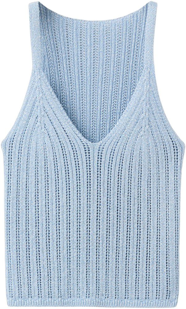 Lurex openwork knit top