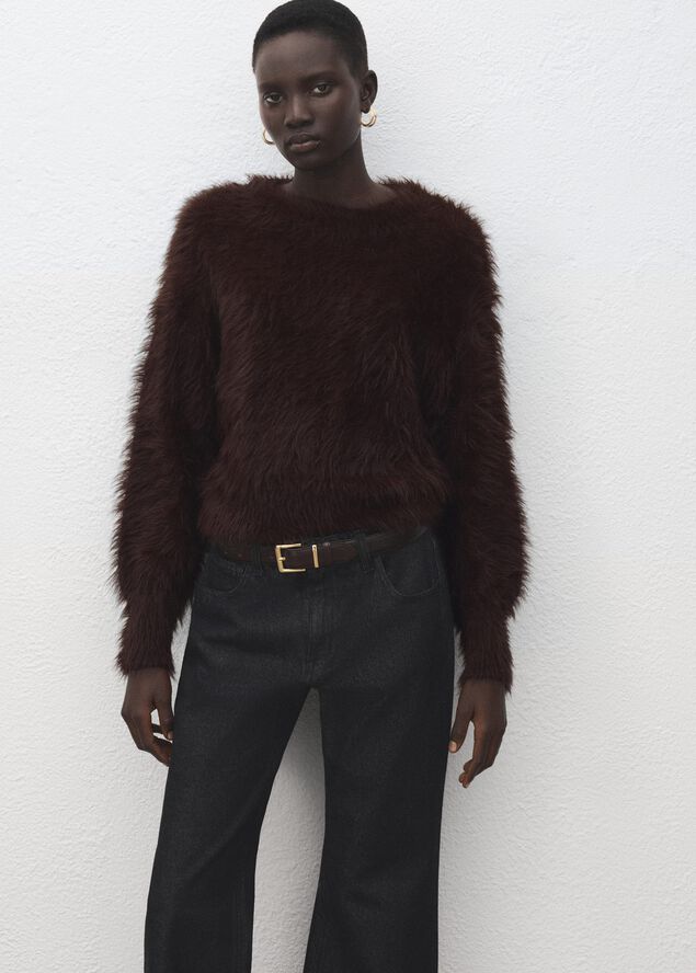Faux-fur sweater
