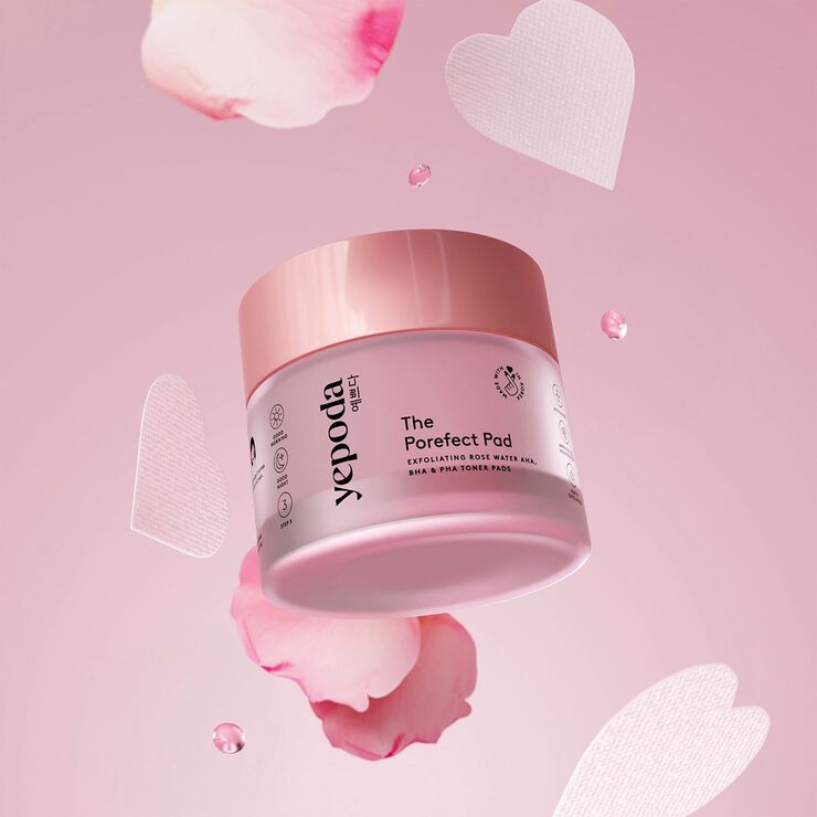 The Porefect Pad - Exfolierande toner pads med rosenvatten, AHA, BHA o