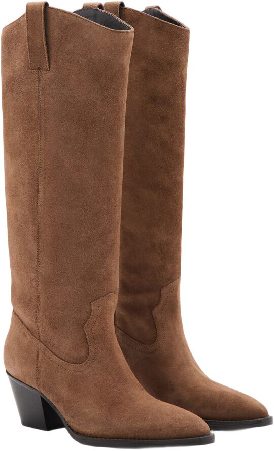 Heel leather boot