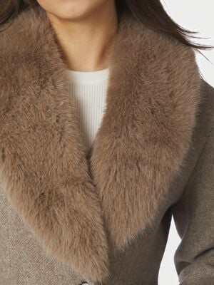 Corina Herringbone Twill Coat