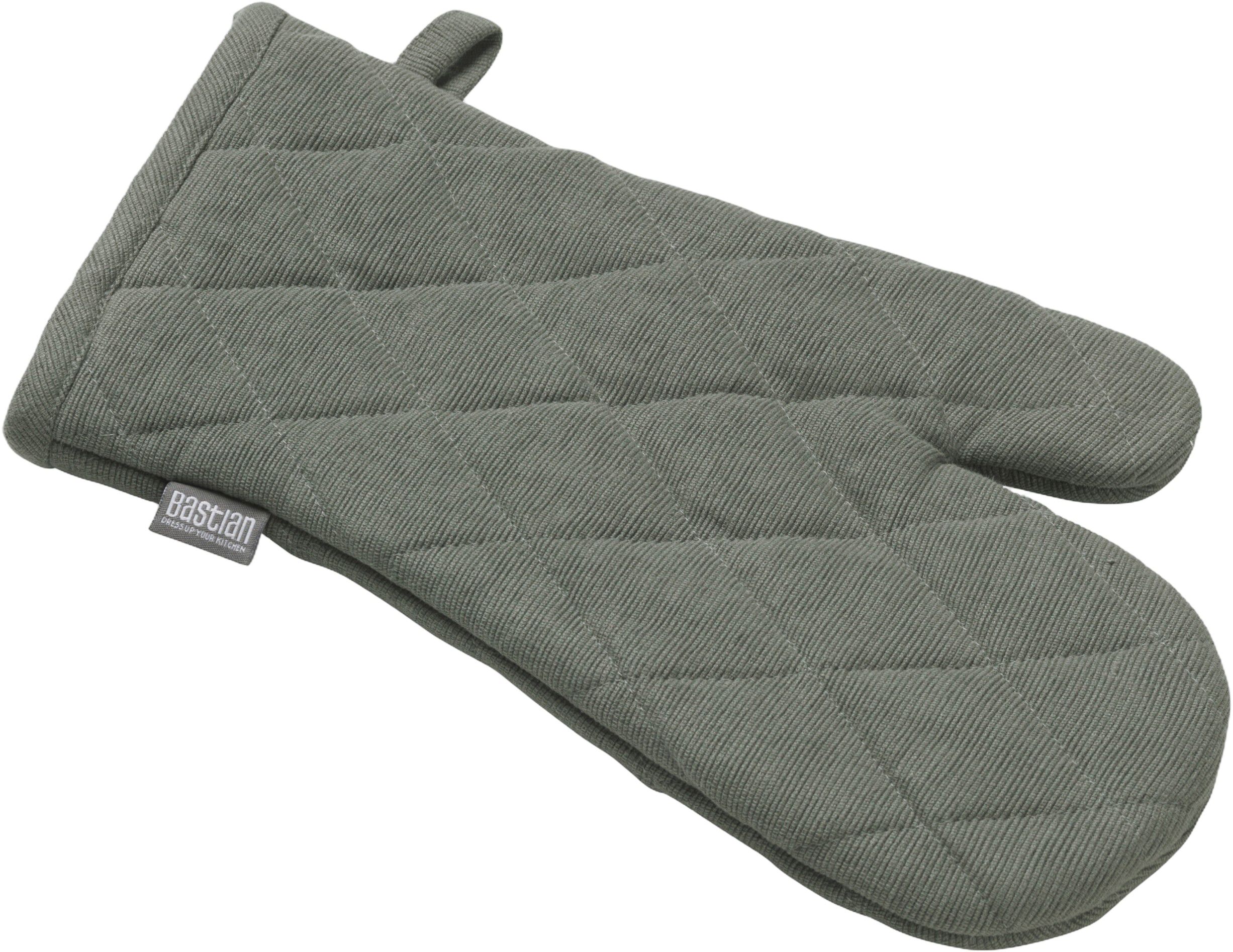 Ugnshandske Bastian 33 x 18 cm Olivgr&ouml;n 100% ny bomull