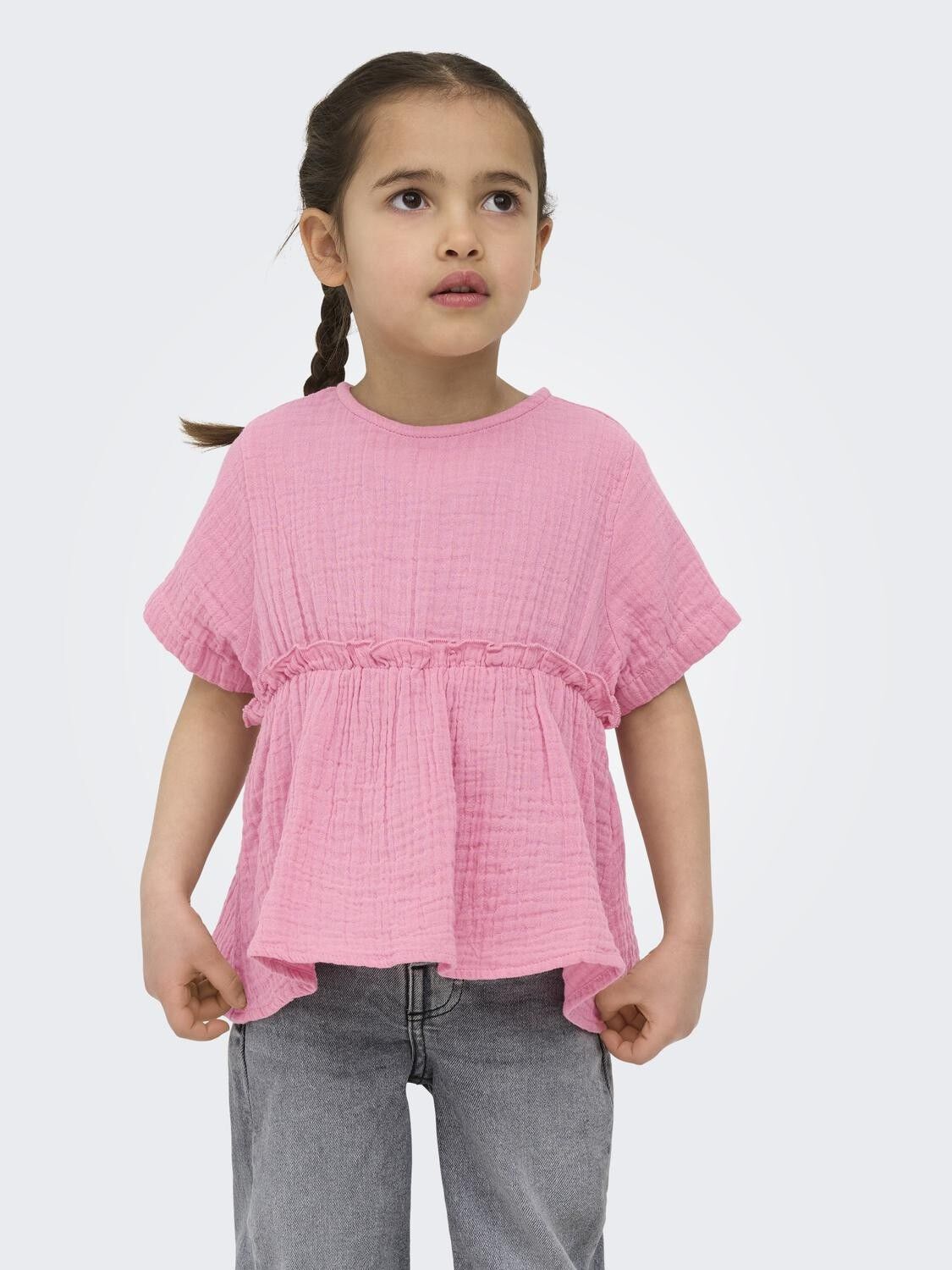 Kmgthyra Life S/S Top Wvn Noos