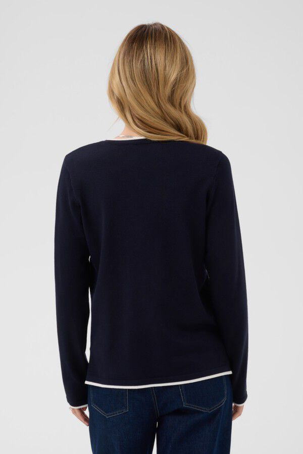 MilaSZ LS Contrast Pullover