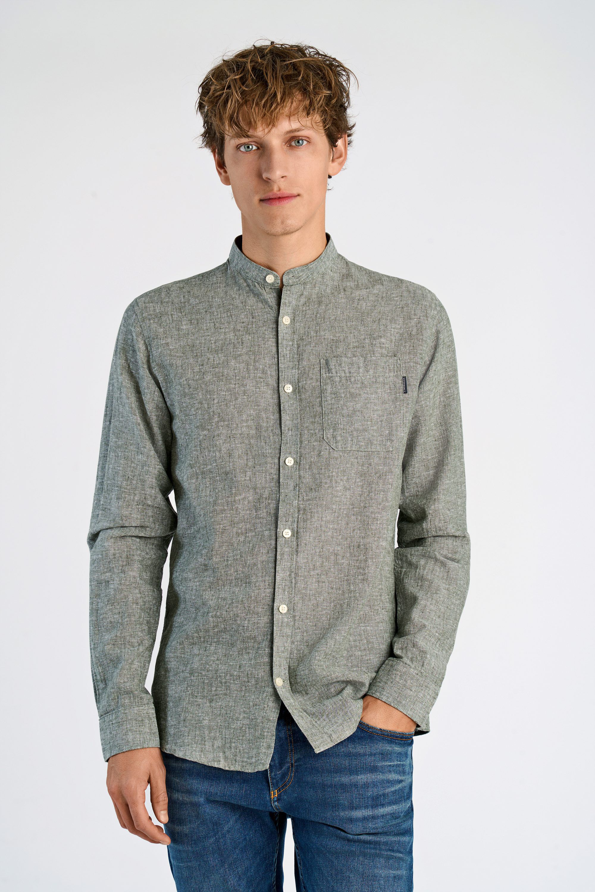 Cotton/linen shirt L/S
