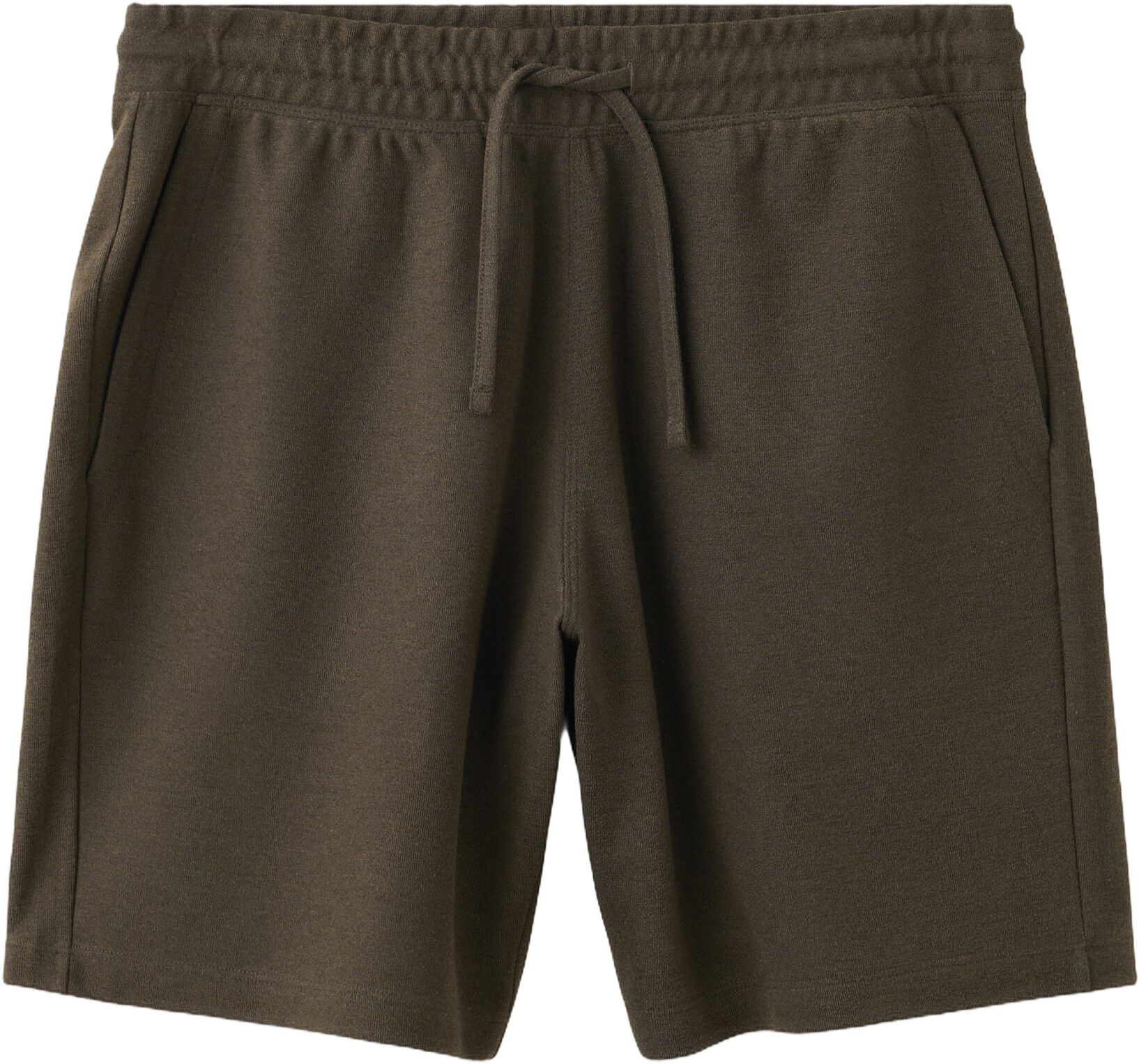 Textured cotton blend Bermuda short