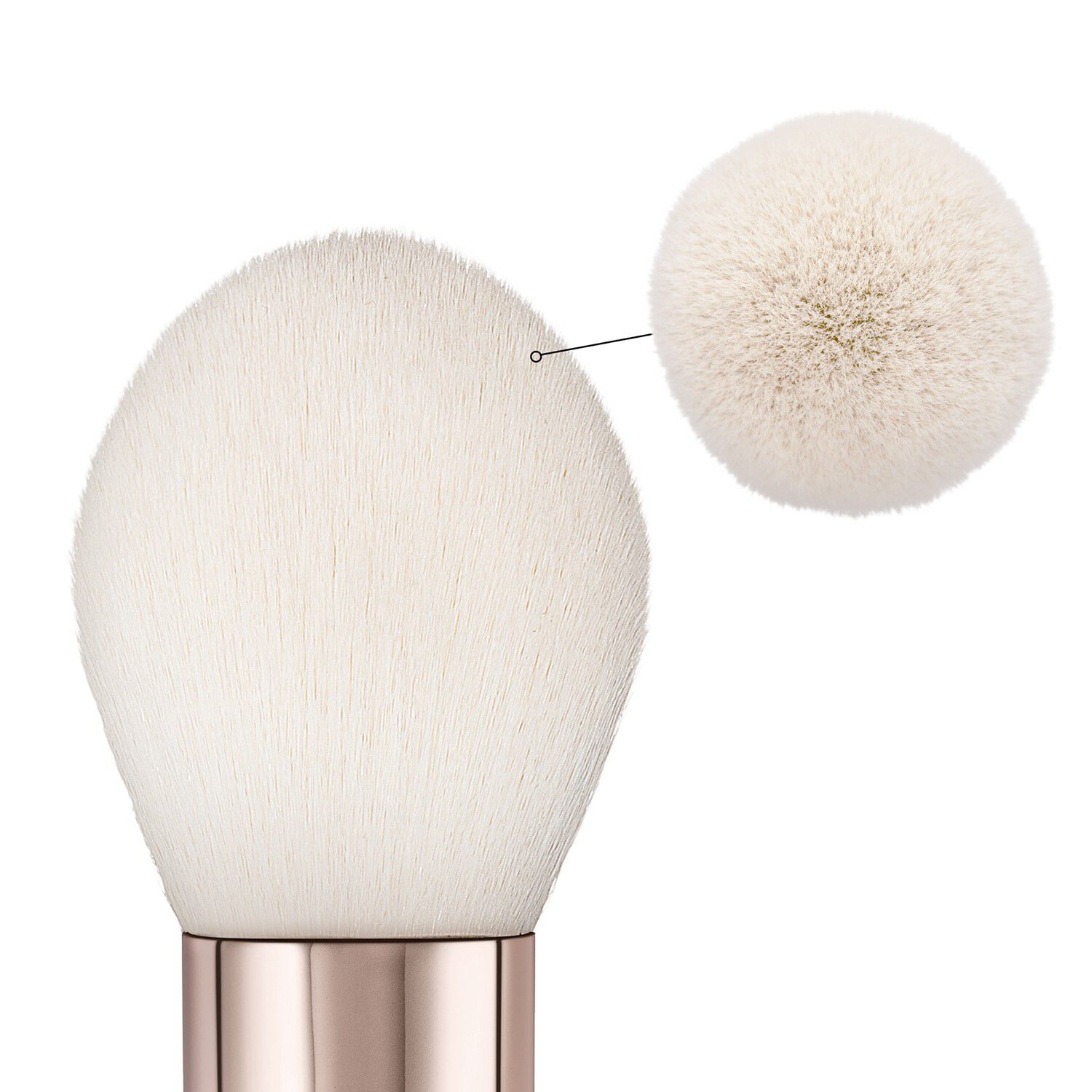 HY-GLAM Powder Brush - Ultramjuk rund ansiktsborste