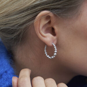 Pebbles hoops - silver