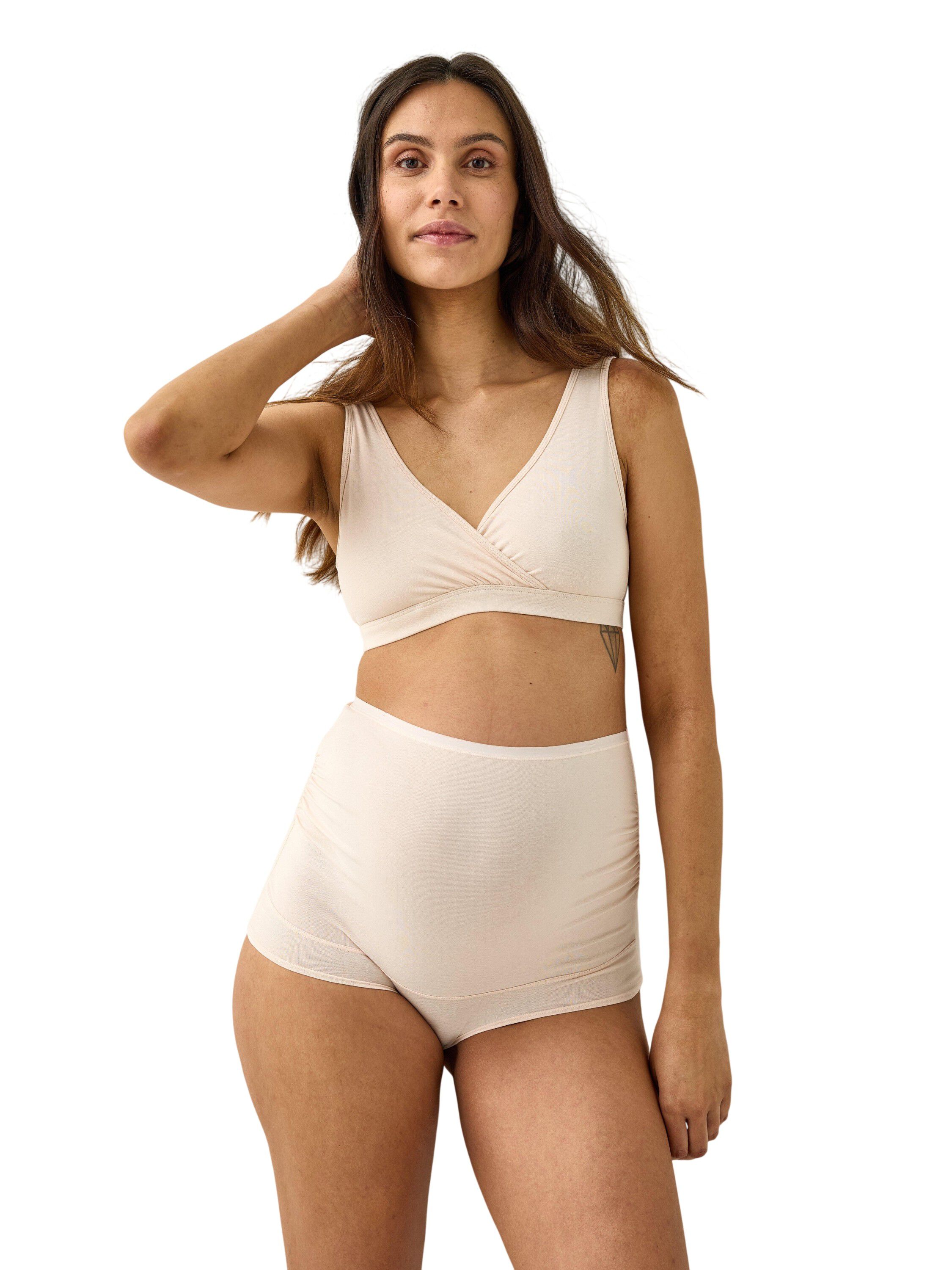 Soft nursing bra in cotton blend wi