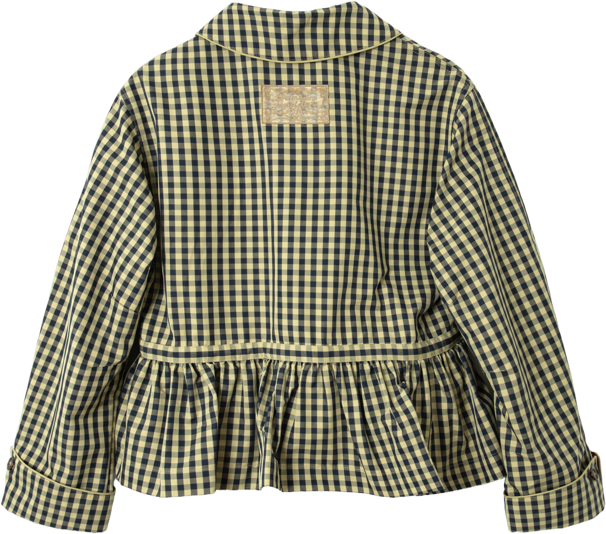 MYRTLE TRENCH COAT - NAVY GINGHAM