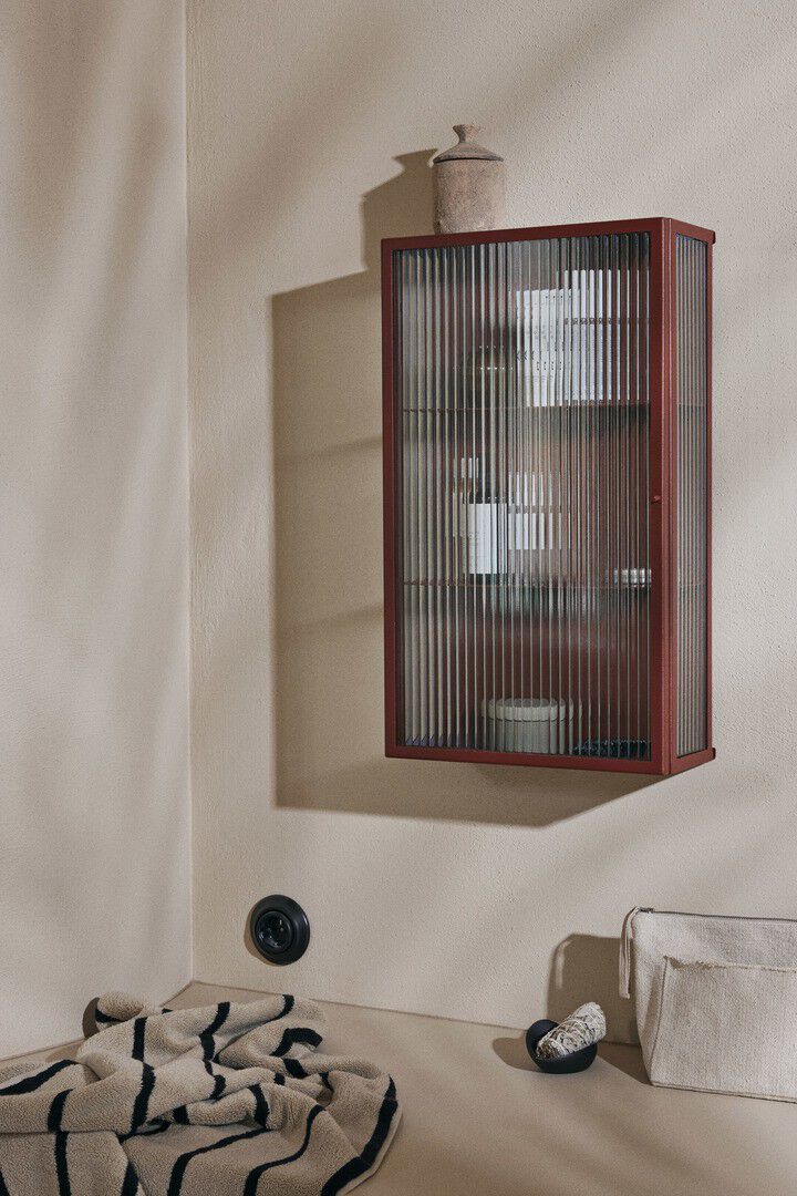 Haze Wall Cabinet - Reeded Glass -