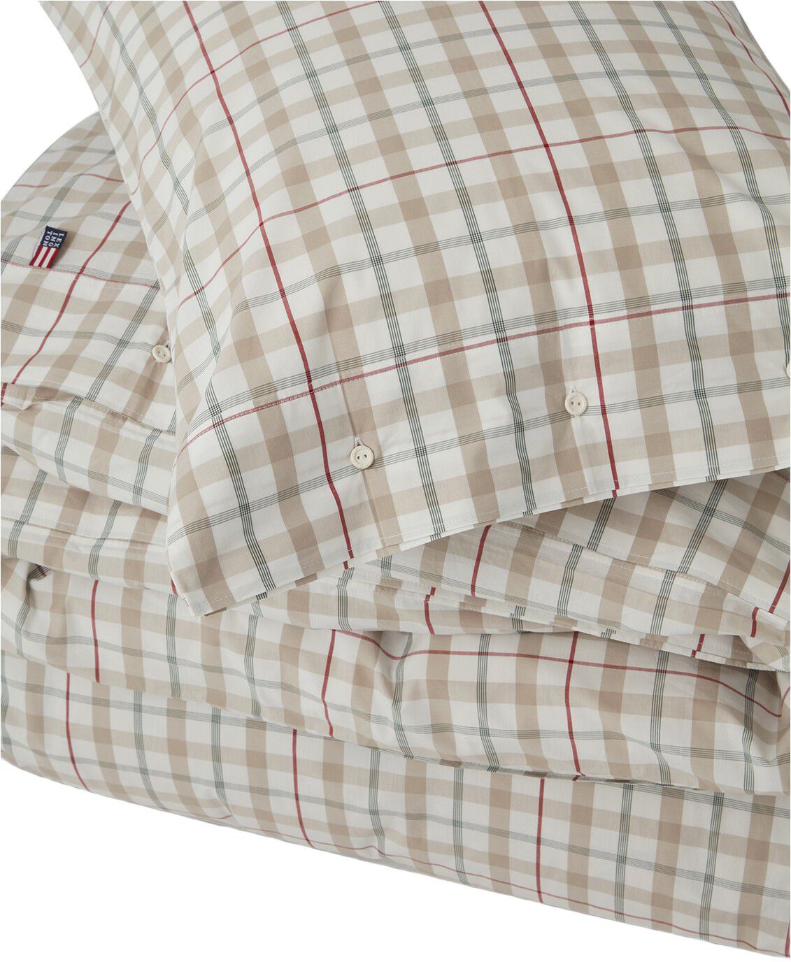 Checked Cotton Poplin Bed Set